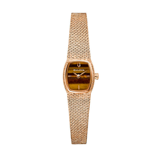 Orologio Bulova Goddess of Time acciaio rosé colore marrone MISURA UNICA