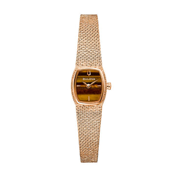 Orologio Bulova Goddess of Time acciaio rosé colore marrone MISURA UNICA