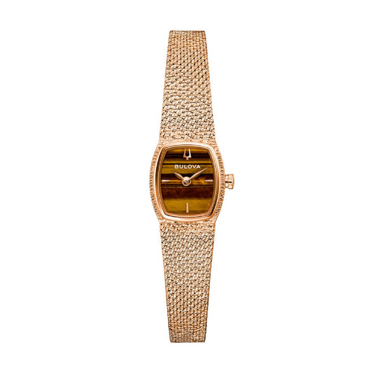 Orologio Bulova Goddess of Time acciaio rosé colore marrone MISURA UNICA