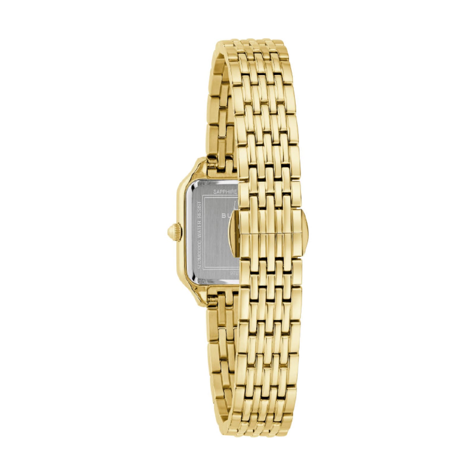 Orologio Bulova in acciaio dorato cassa quadrata da donna MISURA UNICA