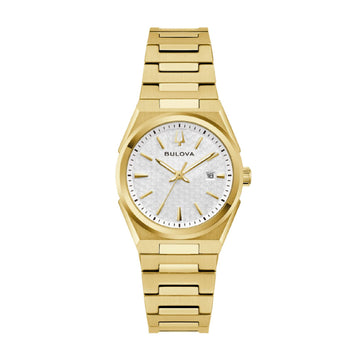 Orologio Bulova in acciaio dorato cassa rotonda da donna MISURA UNICA