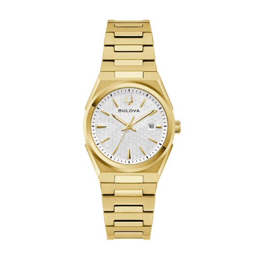 Orologio Bulova in acciaio dorato cassa rotonda da donna MISURA UNICA