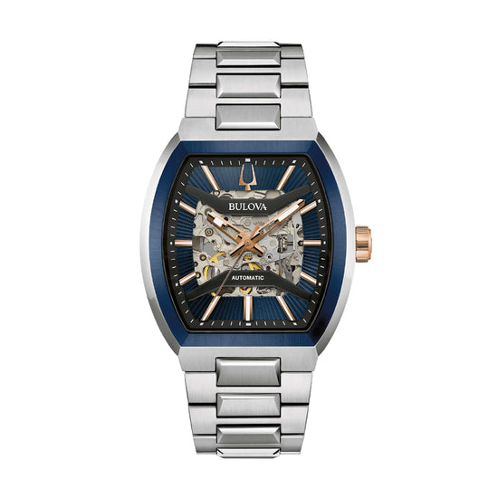 Orologio solotempo Bulova Maquina in acciaio quadrante blu MISURA UNICA