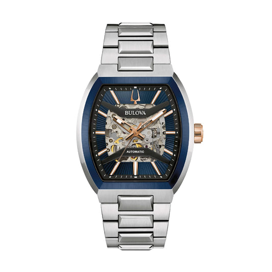 Orologio solotempo Bulova Maquina in acciaio quadrante blu MISURA UNICA