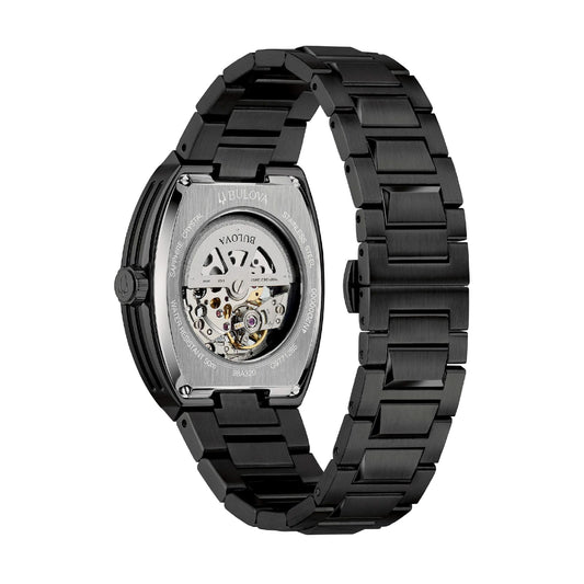Orologio Bulova Maquina in acciaio nero quadrante scheletrato