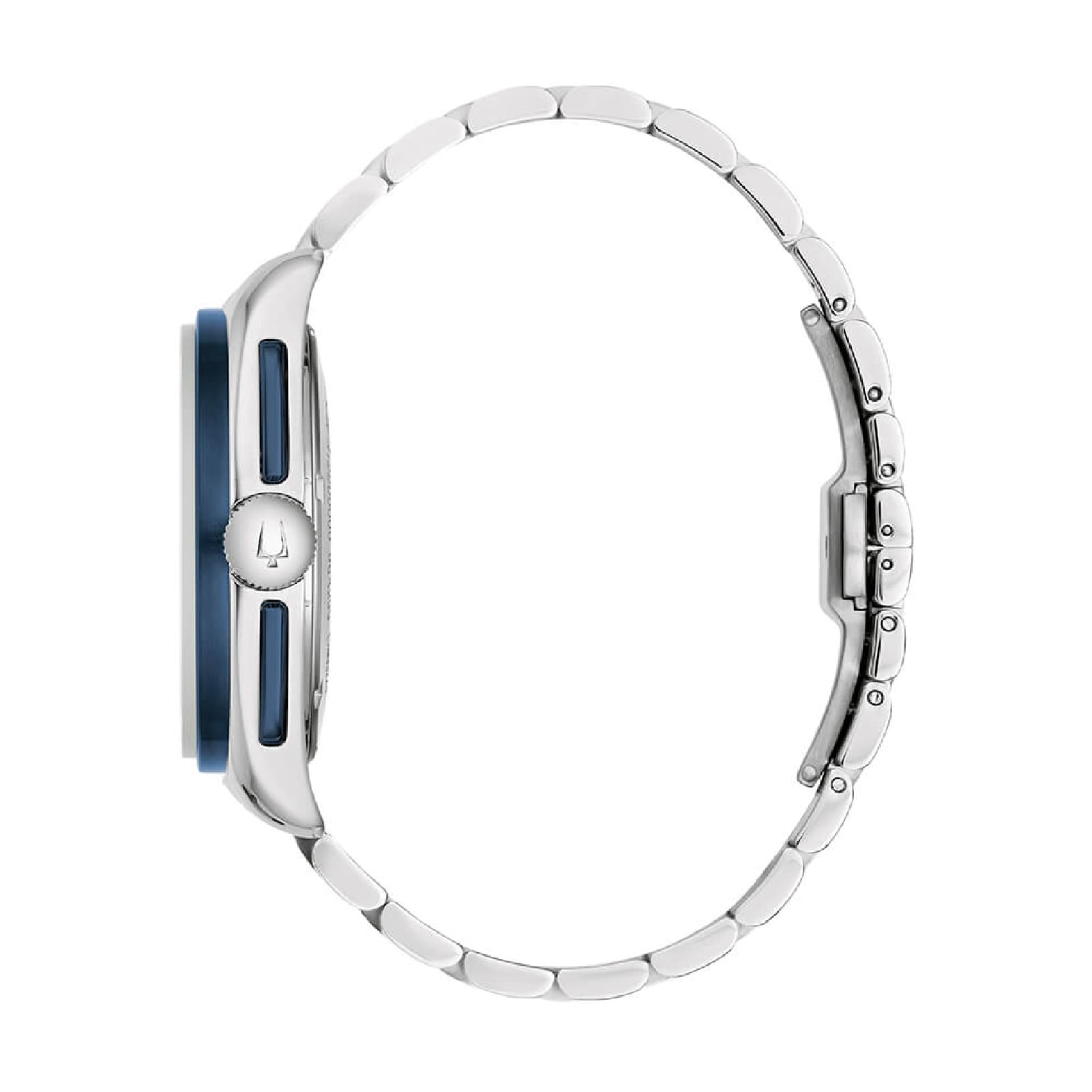 Orologio cronografo Bulova Lunar Pilot in acciaio colore blu MISURA UNICA