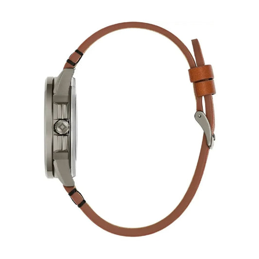 Orologio Bulova Frank Lloyd Wright cinturino in pelle marrone MISURA UNICA