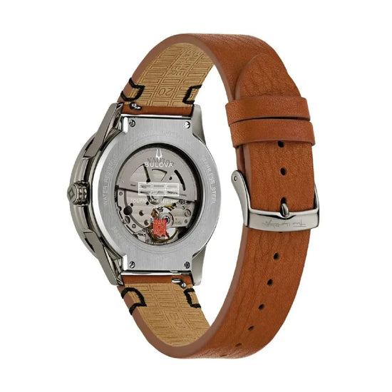 Orologio Bulova Frank Lloyd Wright cinturino in pelle marrone MISURA UNICA