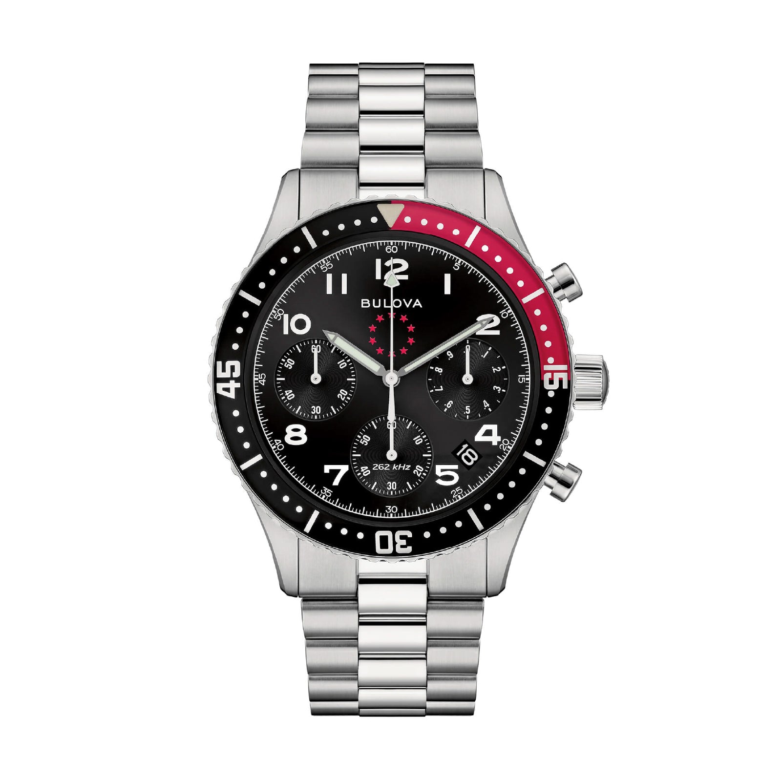 Orologio cronografo Bulova Marine Star acciao quadrante nero MISURA UNICA
