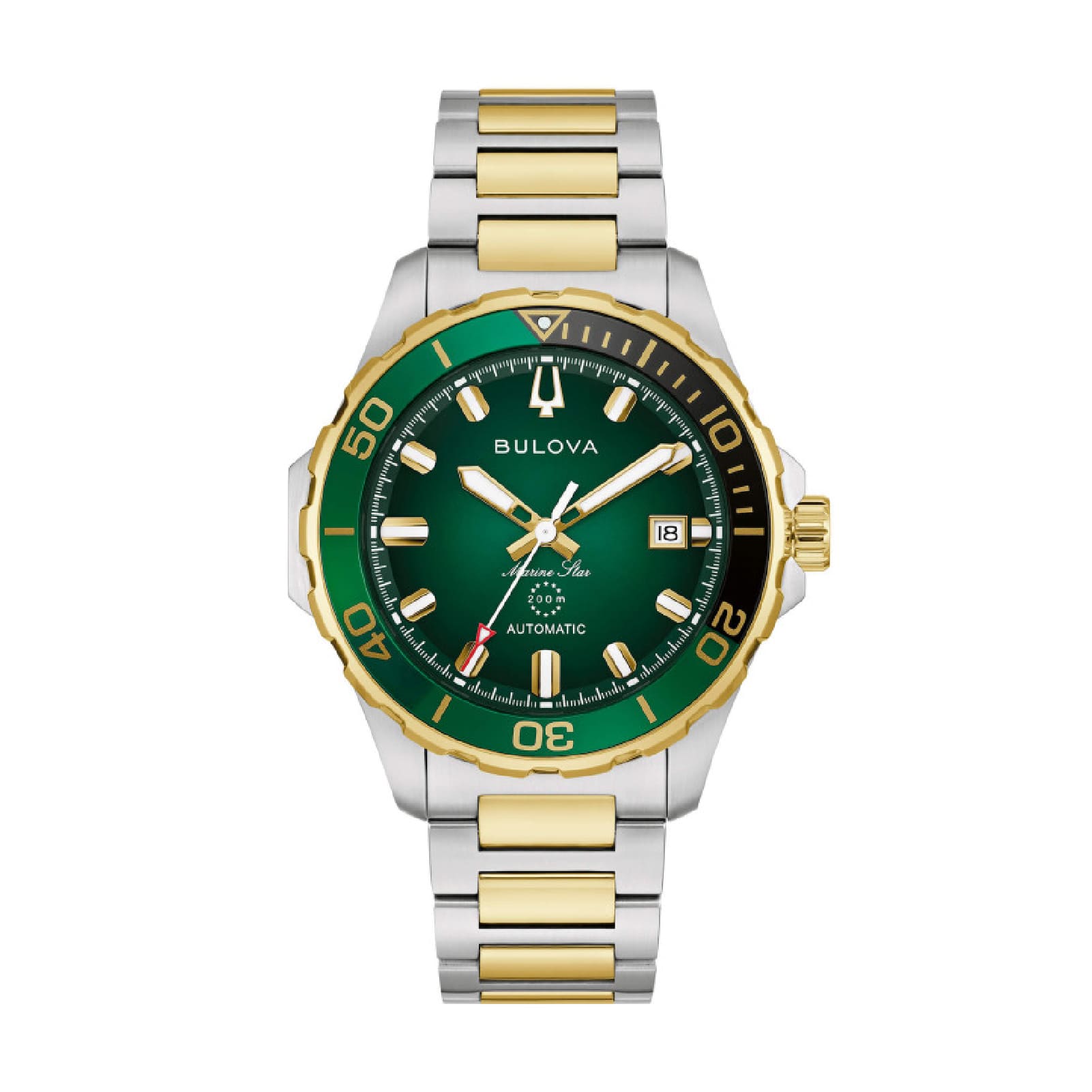 Orologio Bulova Marine Star in acciaio dorato verde e nero 41mm MISURA UNICA