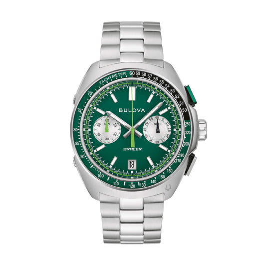 Orologio Bulova Racer in acciaio quadrante bicolore verde nero MISURA UNICA
