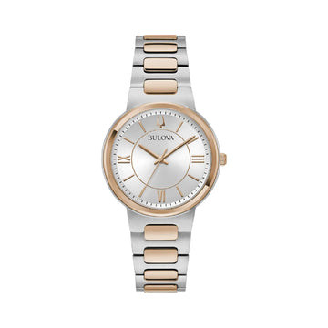 Orologio da donna Bulova in acciaio bicolor oro rosa MISURA UNICA