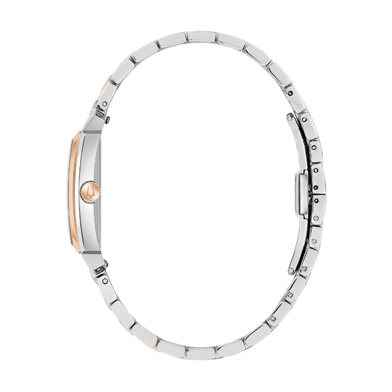 Orologio donna Bulova Sutton Tank in acciaio bicolor oro rosa MISURA UNICA