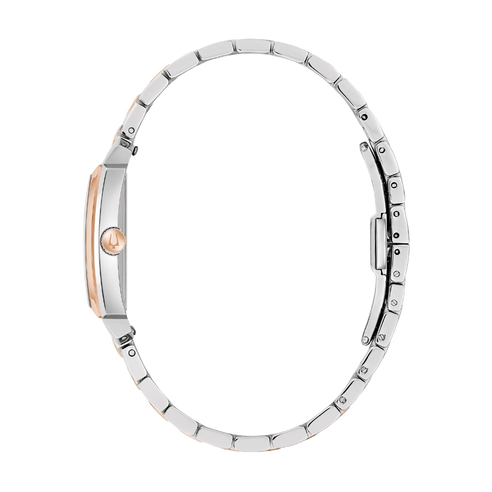 Orologio donna Bulova Sutton Tank in acciaio bicolor oro rosa MISURA UNICA