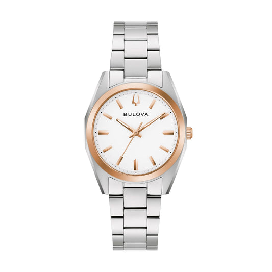 Orologio solo tempo Bulova Surveyor Lady in acciaio bicolore MISURA UNICA
