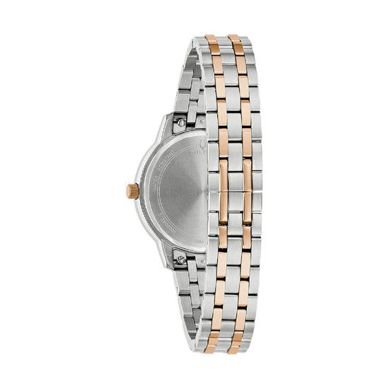 Orologio solo tempo Bulova con bracciale acciaio e oro rosa MISURA UNICA