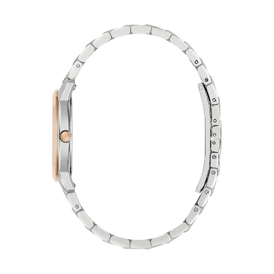 Orologio solo tempo Bulova con bracciale acciaio e oro rosa MISURA UNICA