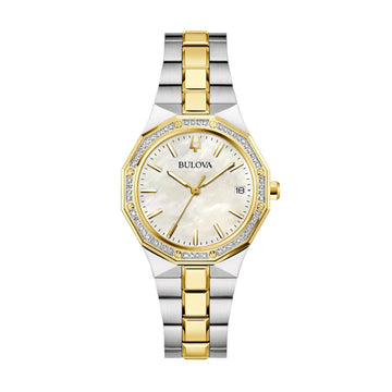 Orologio solo tempo Bulova donna acciaio quadrante madreperla MISURA UNICA