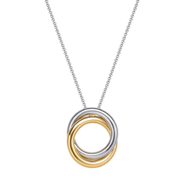 Collana donna Brosway in acciaio con pendente tondo bicolor MISURA UNICA