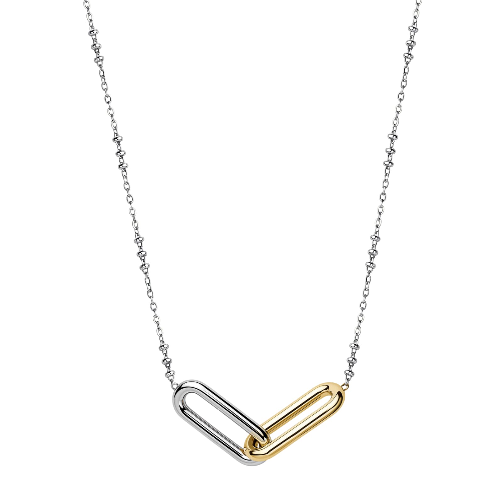 Collana catena Brosway Emphasis acciaio pvd oro un incrocio