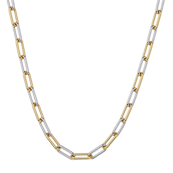 Collana catena Brosway Emphasis acciaio pvd dorato incroci MISURA UNICA
