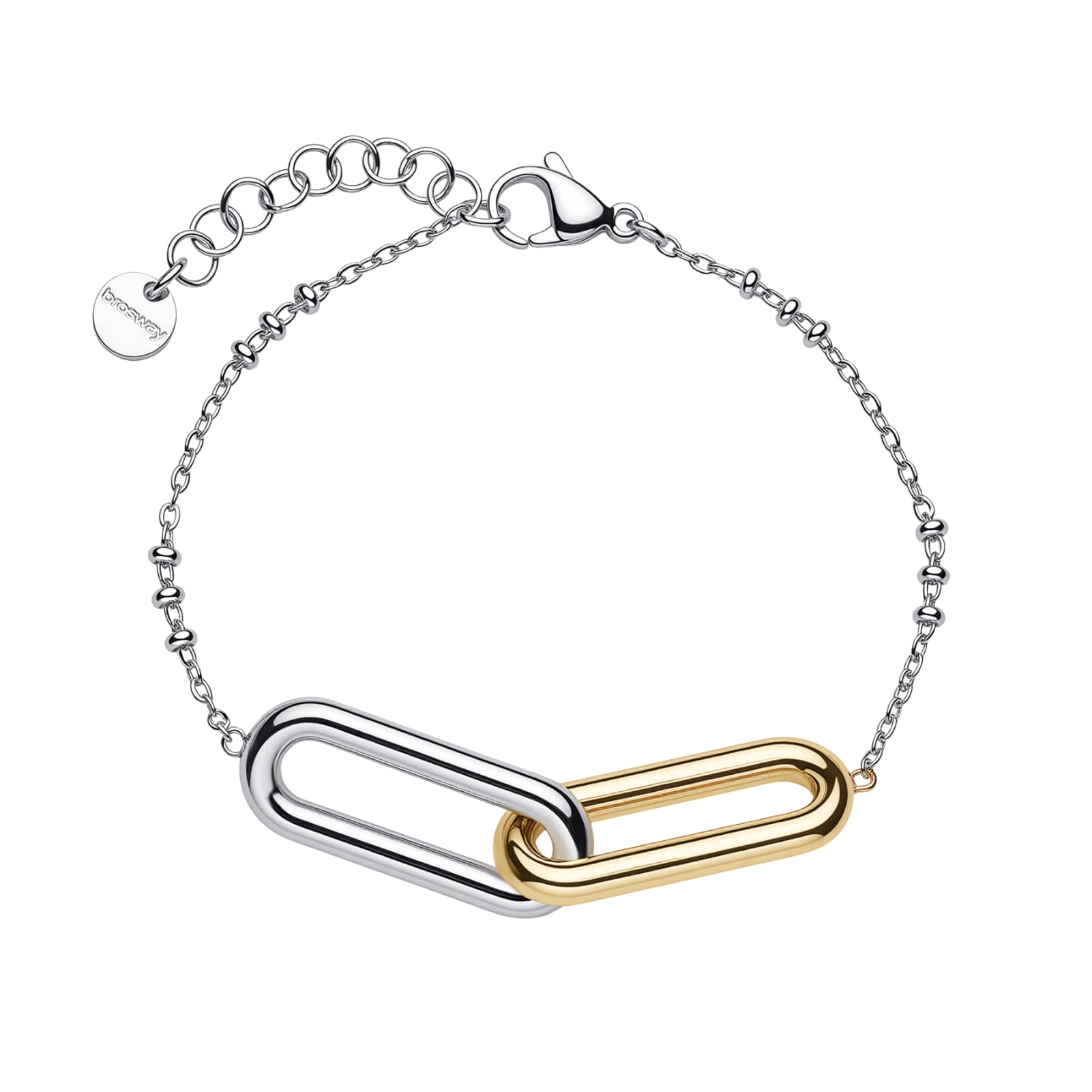 Bracciale catena Brosway Emphasis acciaio pvd oro un incrocio