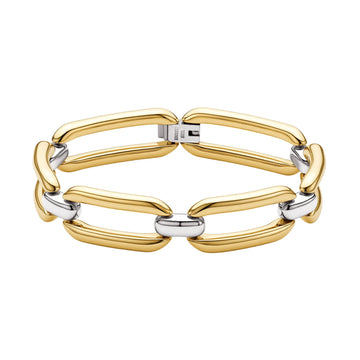 Bracciale catena Brosway Emphasis acciaio pvd dorato incroci 19 cm