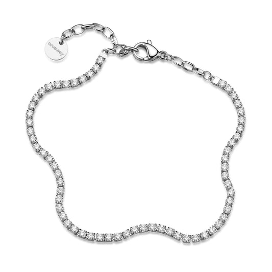 Bracciale catena Brosway Desideri in acciaio zirconi bianchi 20 cm