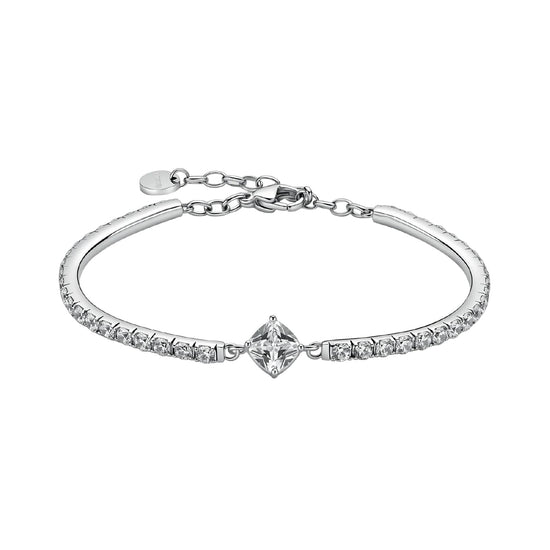 Bracciale semirigido Brosway in acciaio e zirconi rombo diametro 62 mm