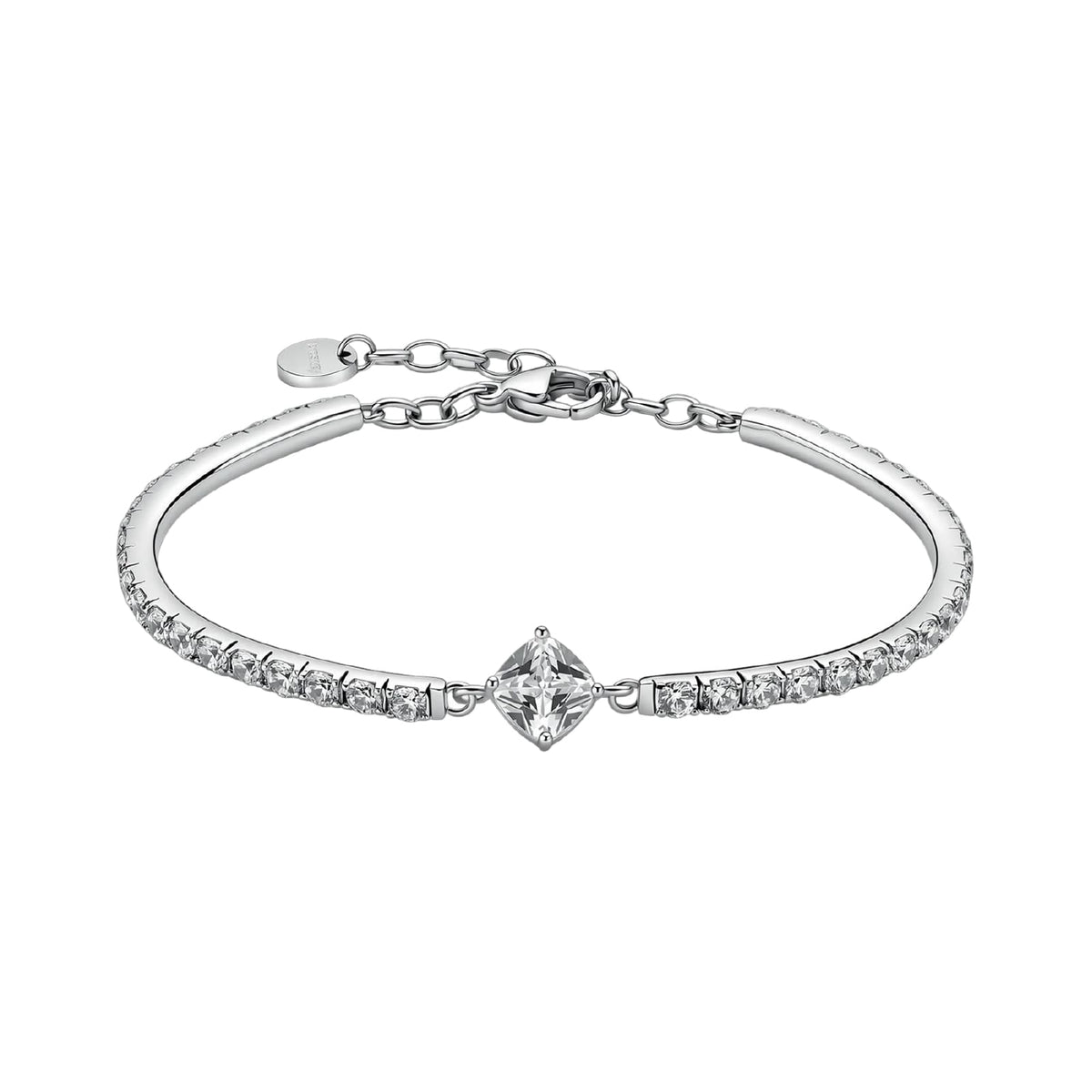 Bracciale semirigido Brosway in acciaio e zirconi rombo diametro 62 mm