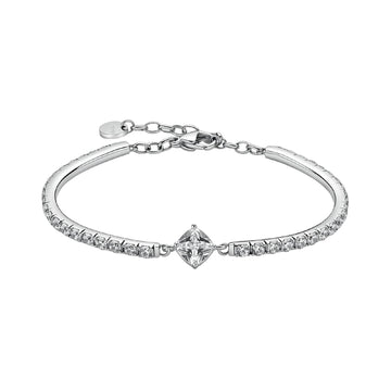 Bracciale semirigido Brosway in acciaio e zirconi rombo diametro 62 mm
