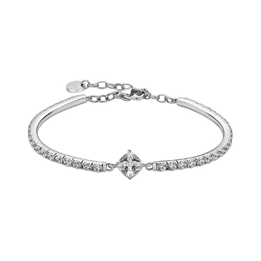Bracciale semirigido Brosway in acciaio e zirconi rombo diametro 62 mm