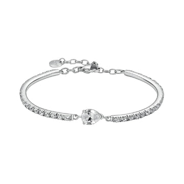 Bracciale semirigido Brosway in acciaio e zirconi goccia diametro 62 mm