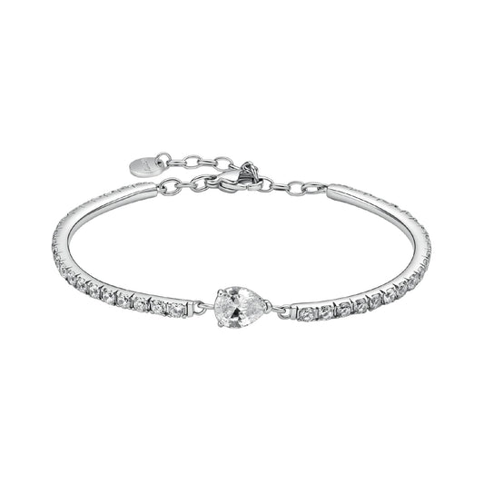Bracciale semirigido Brosway in acciaio e zirconi goccia diametro 62 mm