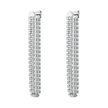 Orecchini pendenti Brosway in acciaio con zirconi bianchi MISURA UNICA