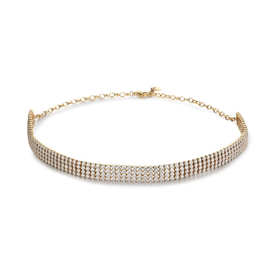 Collana choker Brosway in acciaio dorato con zirconi bianchi MISURA UNICA