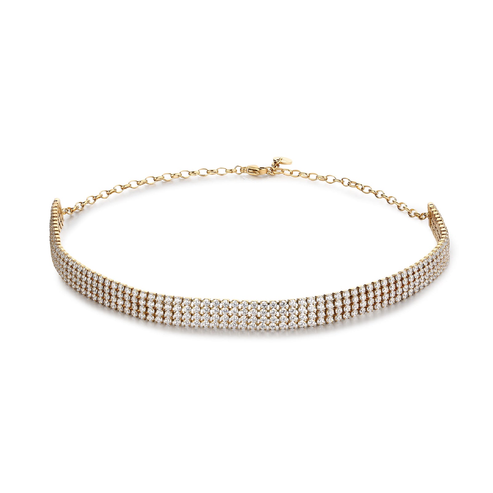 Collana choker Brosway in acciaio dorato con zirconi bianchi MISURA UNICA