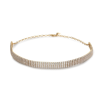Collana choker Brosway in acciaio dorato con zirconi bianchi MISURA UNICA