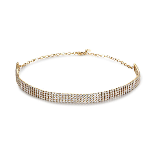 Collana choker Brosway in acciaio dorato con zirconi bianchi MISURA UNICA