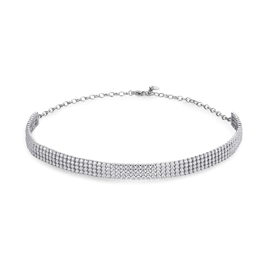 Collana choker Brosway in acciaio con zirconi bianchi MISURA UNICA