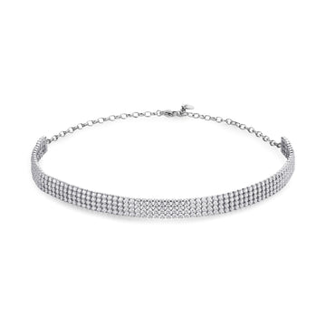 Collana choker Brosway in acciaio con zirconi bianchi MISURA UNICA