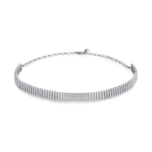Collana choker Brosway in acciaio con zirconi bianchi MISURA UNICA