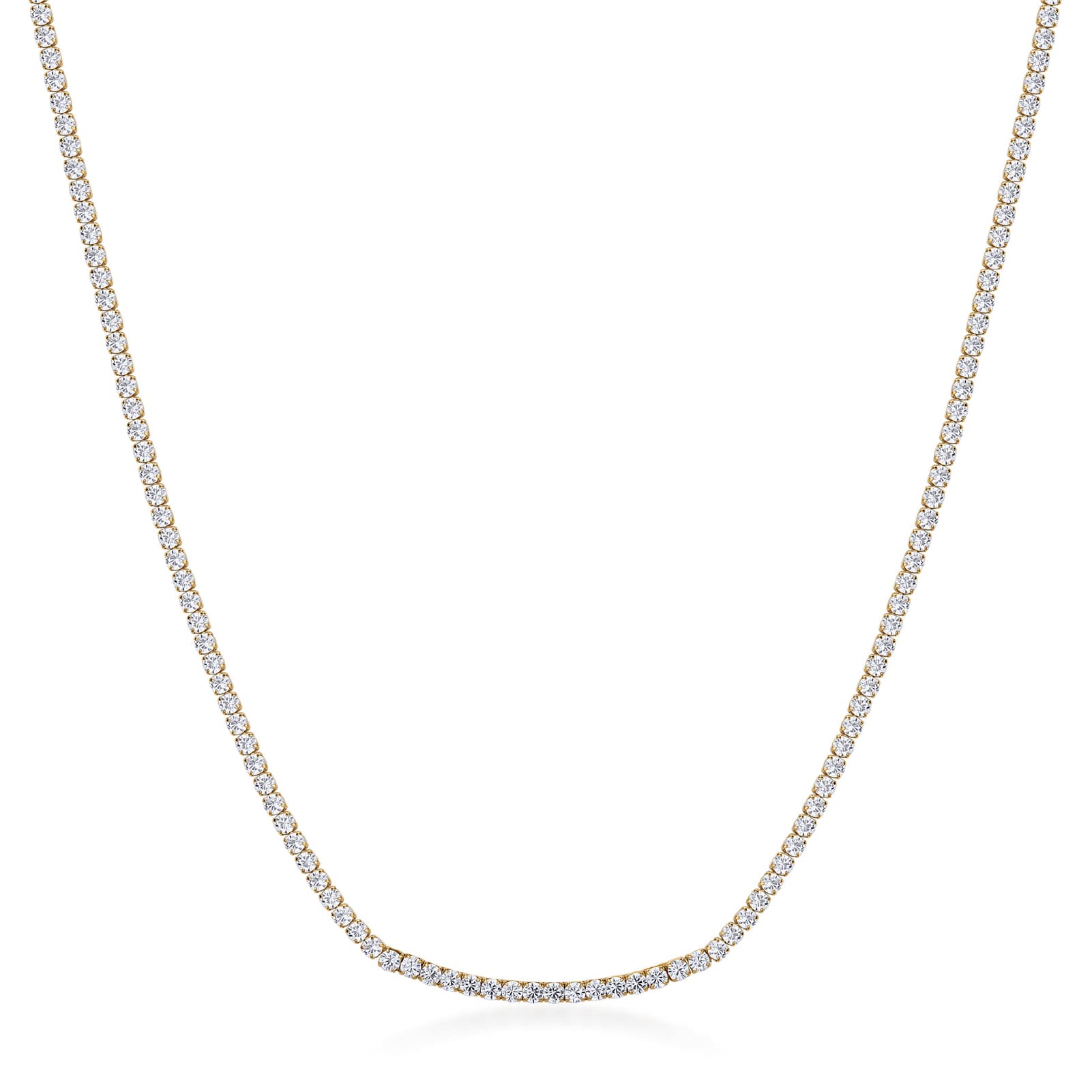 Collana tennis da donna Brosway in acciaio oro zirconi MISURA UNICA
