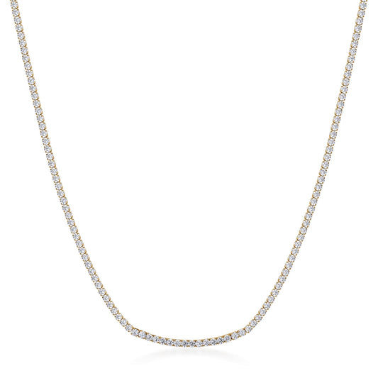 Collana tennis da donna Brosway in acciaio oro zirconi MISURA UNICA