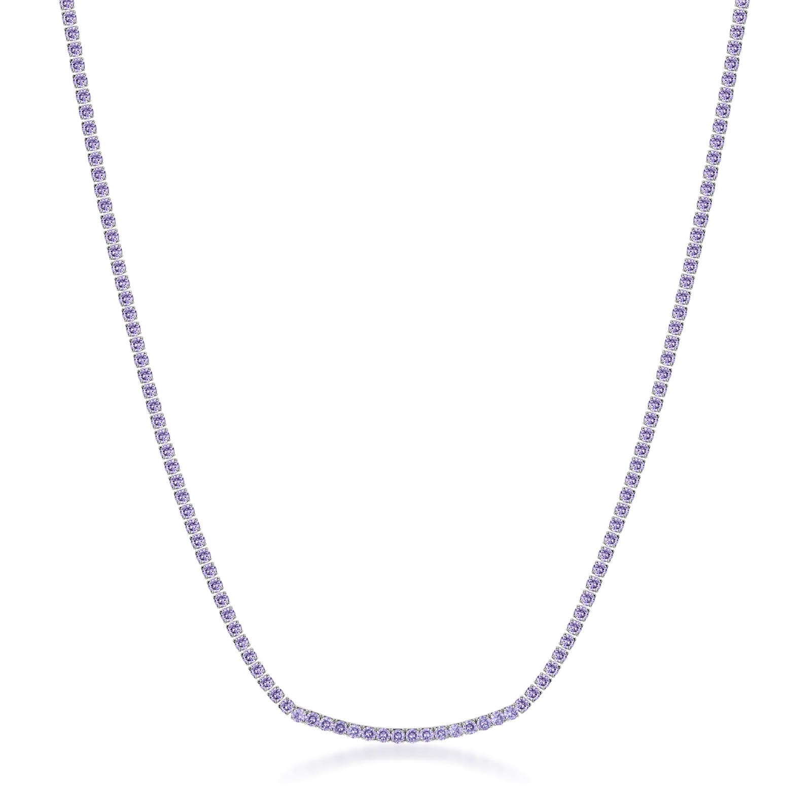 Collana tennis Brosway in acciaio con zirconi viola MISURA UNICA