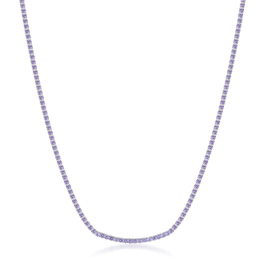 Collana tennis Brosway in acciaio con zirconi viola MISURA UNICA