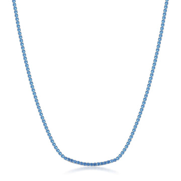 Collana tennis Brosway in acciaio con zirconi azzurri MISURA UNICA