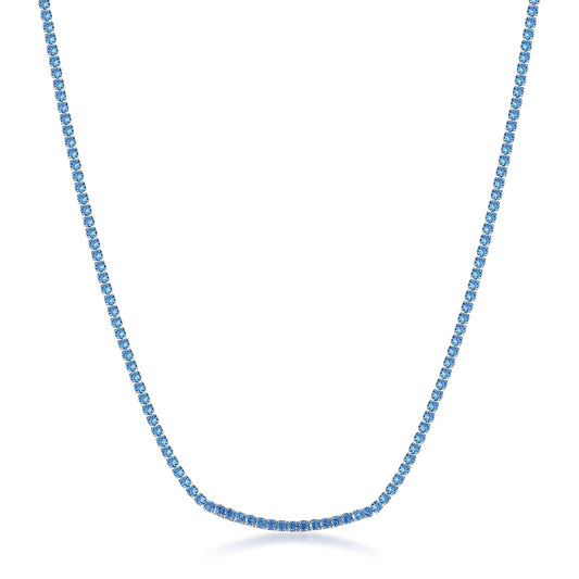 Collana tennis Brosway in acciaio con zirconi azzurri MISURA UNICA