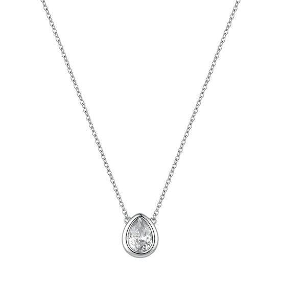 Collana catena Brosway in acciaio e zircone goccia MISURA UNICA
