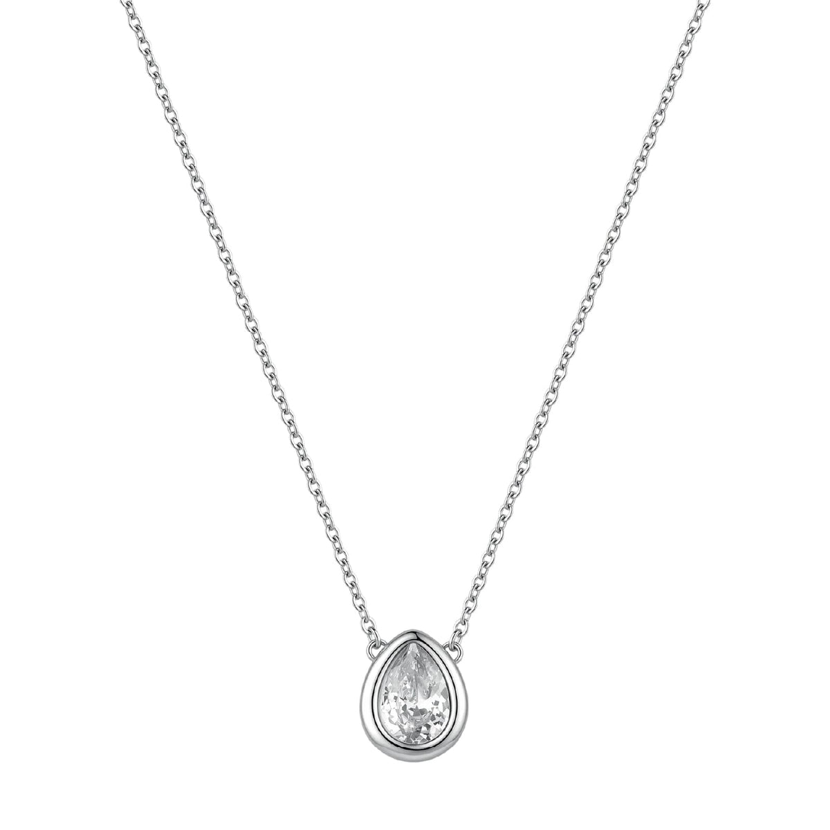 Collana catena Brosway in acciaio e zircone goccia MISURA UNICA